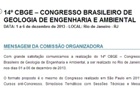 CONGRESSO DE GEOLOGIA DE ENG. E AMBIENTAL