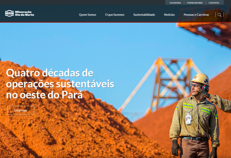 MINERAÇÃO RIO DO NORTE LANÇA NOVO SITE