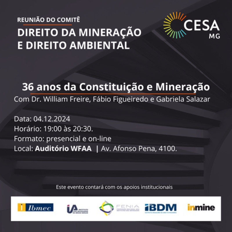 DEBATE SOBRE OS 36 ANOS DA CONSTITUIÇÃO E A MINERAÇÃO